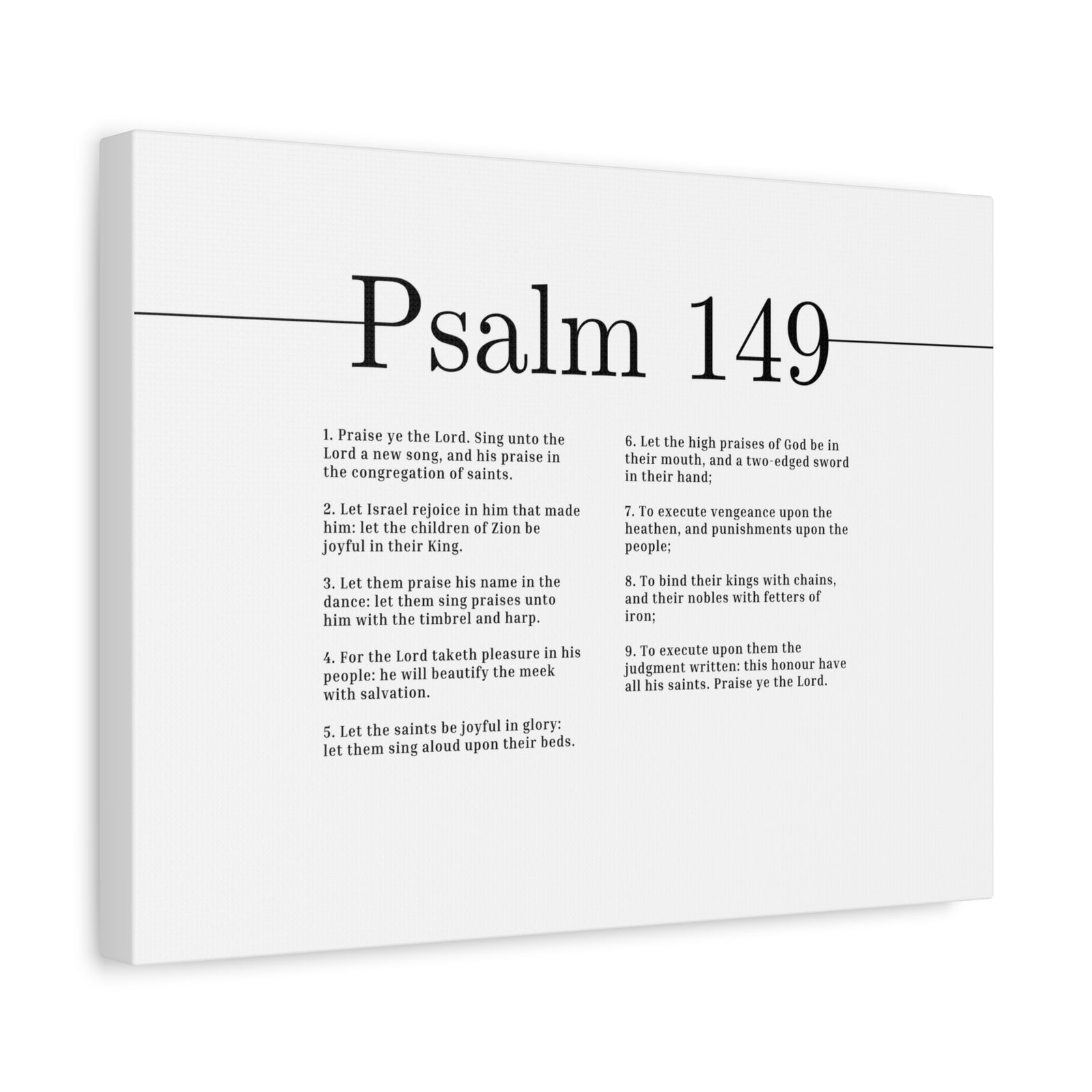 Scripture Canvas High Praises Of God Psalm 149 Christian Wall Art Bible Verse Print Ready to Hang-Express Your Love Gifts
