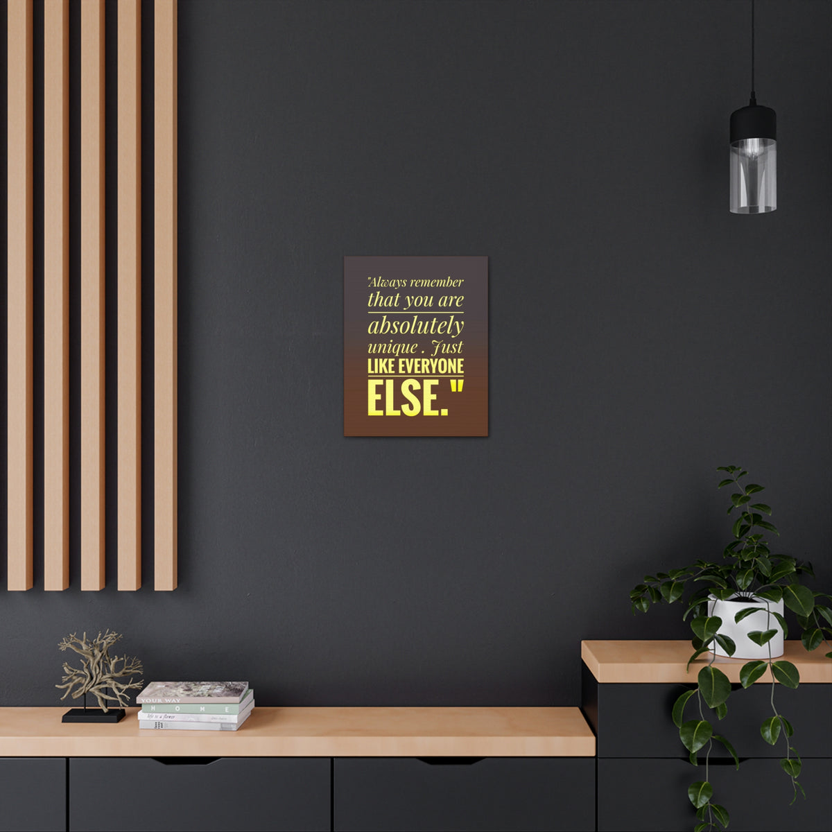 Inspirational Wall Art You Are Absolutely Unique Motivation Wall Decor for Home Office Gym Inspiring Success Quote Print Ready to Hang-Express Your Love Gifts