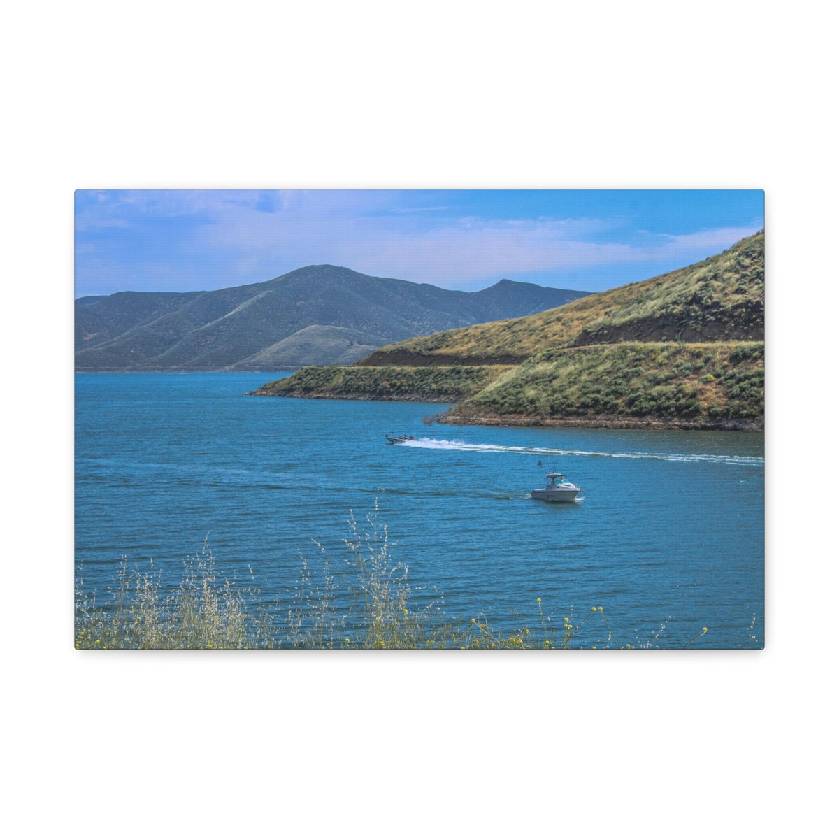 Mountain Valley Lake Nature Wilderness Photography Canvas Wall Art for Home Decor Ready-to-Hang-Express Your Love Gifts