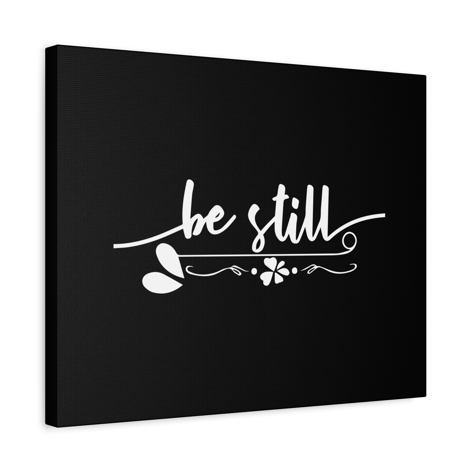 Scripture Canvas Be Still Flower Psalm 46:10 Christian Wall Art Bible Verse Print Ready to Hang-Express Your Love Gifts