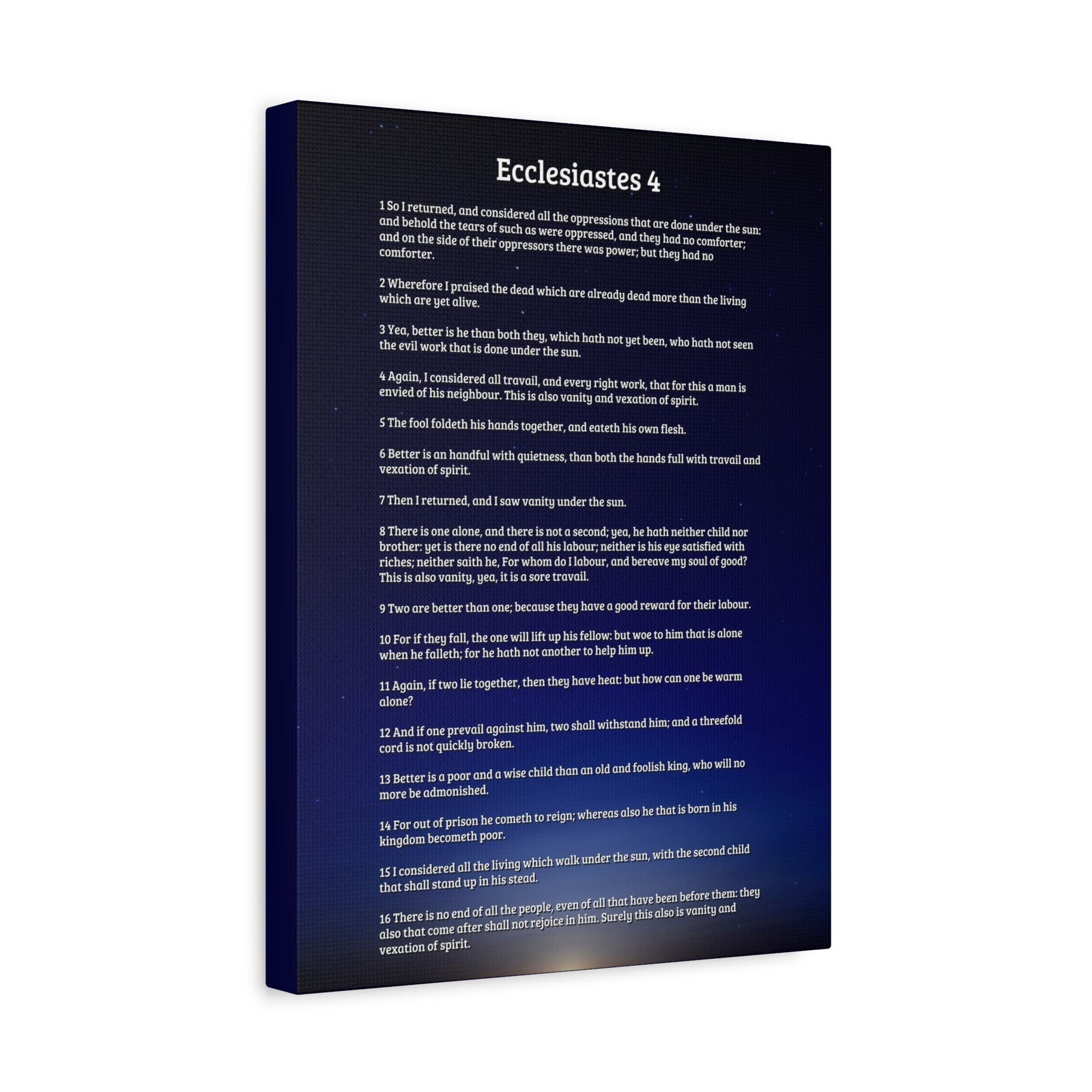 Scripture Walls Consider All Oppressions Ecclesiastes 4 Bible Verse Canvas Christian Wall Art Ready to Hang-Express Your Love Gifts