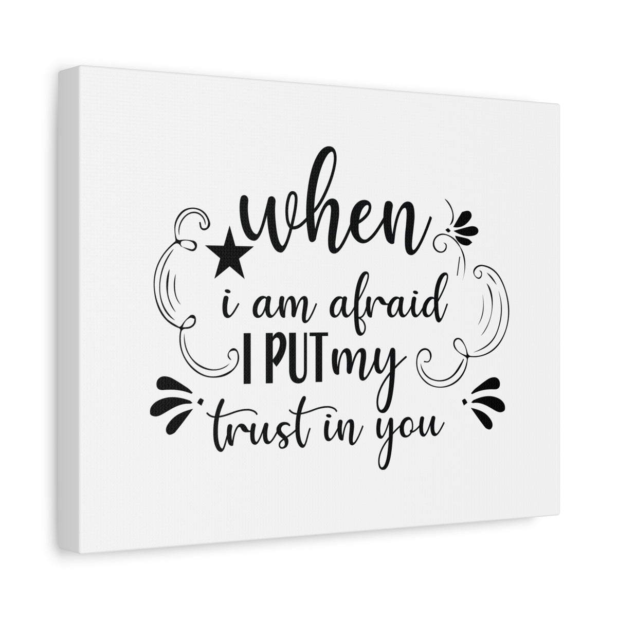 Scripture Canvas I Put My Trust In You Psalm 56:4 Christian Wall Art Bible Verse Print Ready to Hang-Express Your Love Gifts