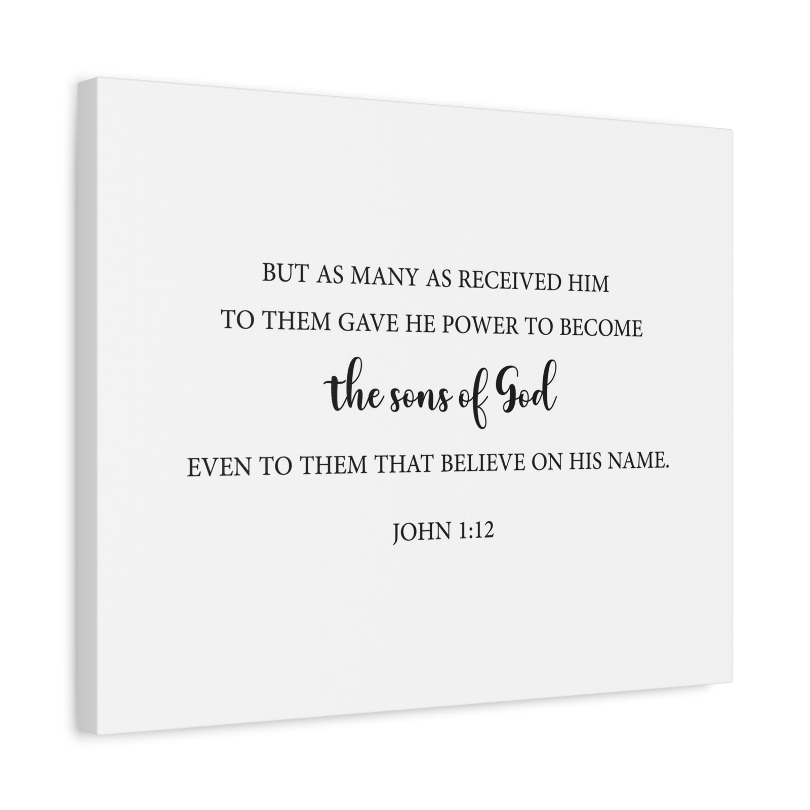 Scripture Walls The Sons Of God John 1:12 Bible Verse Canvas Christian Wall Art Ready To Hang-Express Your Love Gifts