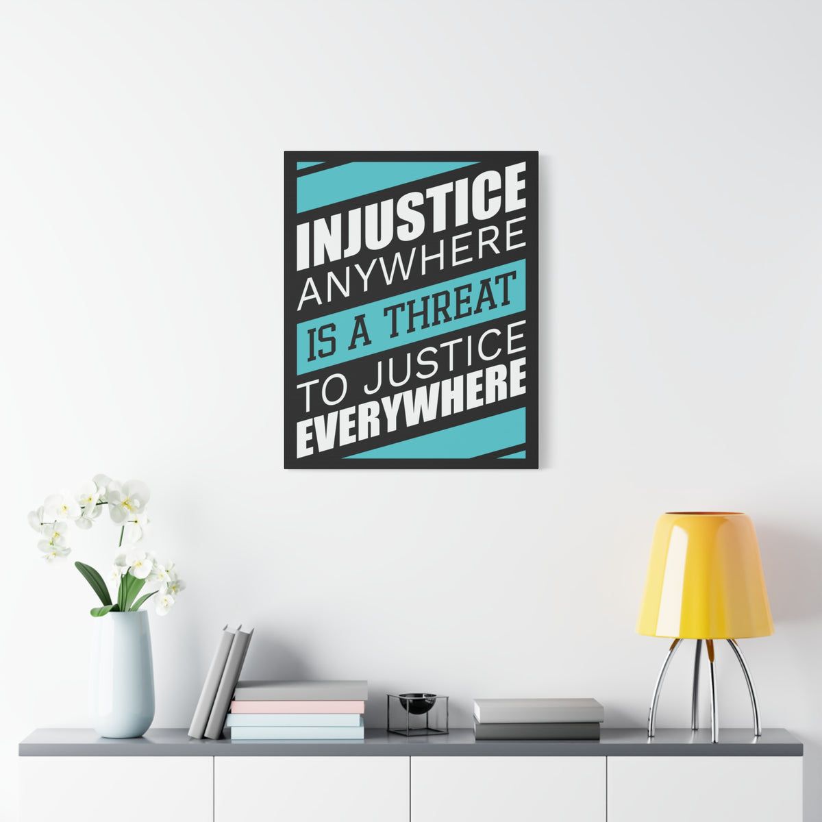 Inspirational Quote Canvas Threat To Justice Wall Art Motivational Motto Inspiring Prints Artwork Decor Ready to Hang-Express Your Love Gifts