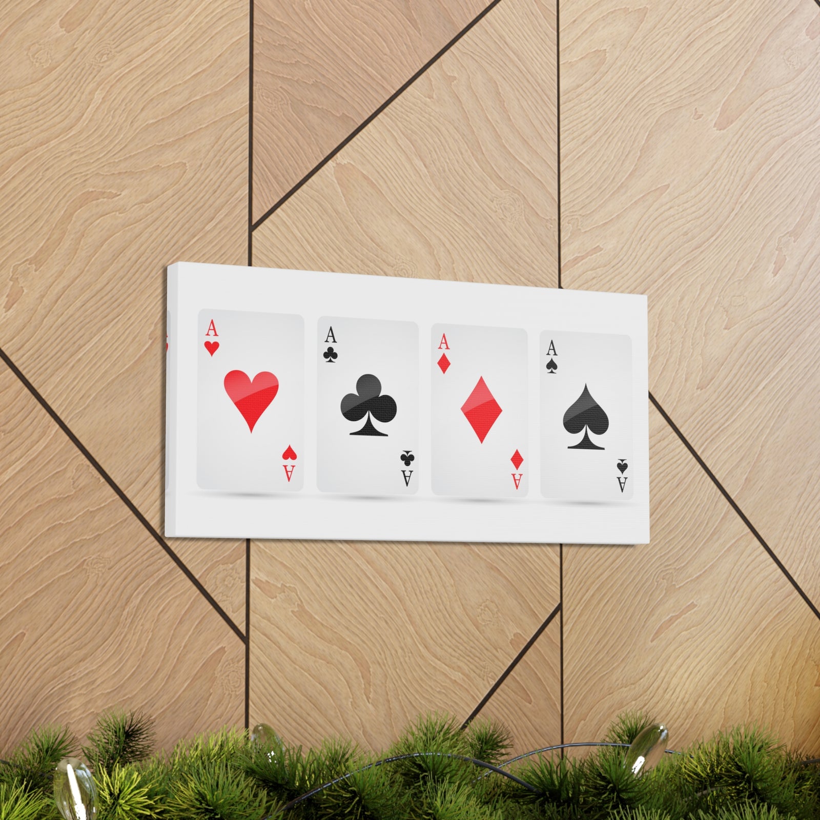 Ace Card Suit Playing Card Canvas Wall Art for Home Decor Ready-to-Hang-Express Your Love Gifts