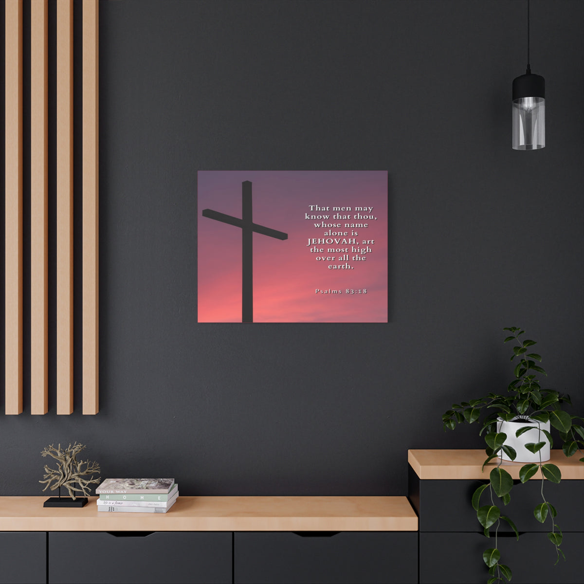 Scripture Canvas Most High Psalms 83:18 Christian Wall Art Bible Verse Print Ready to Hang-Express Your Love Gifts