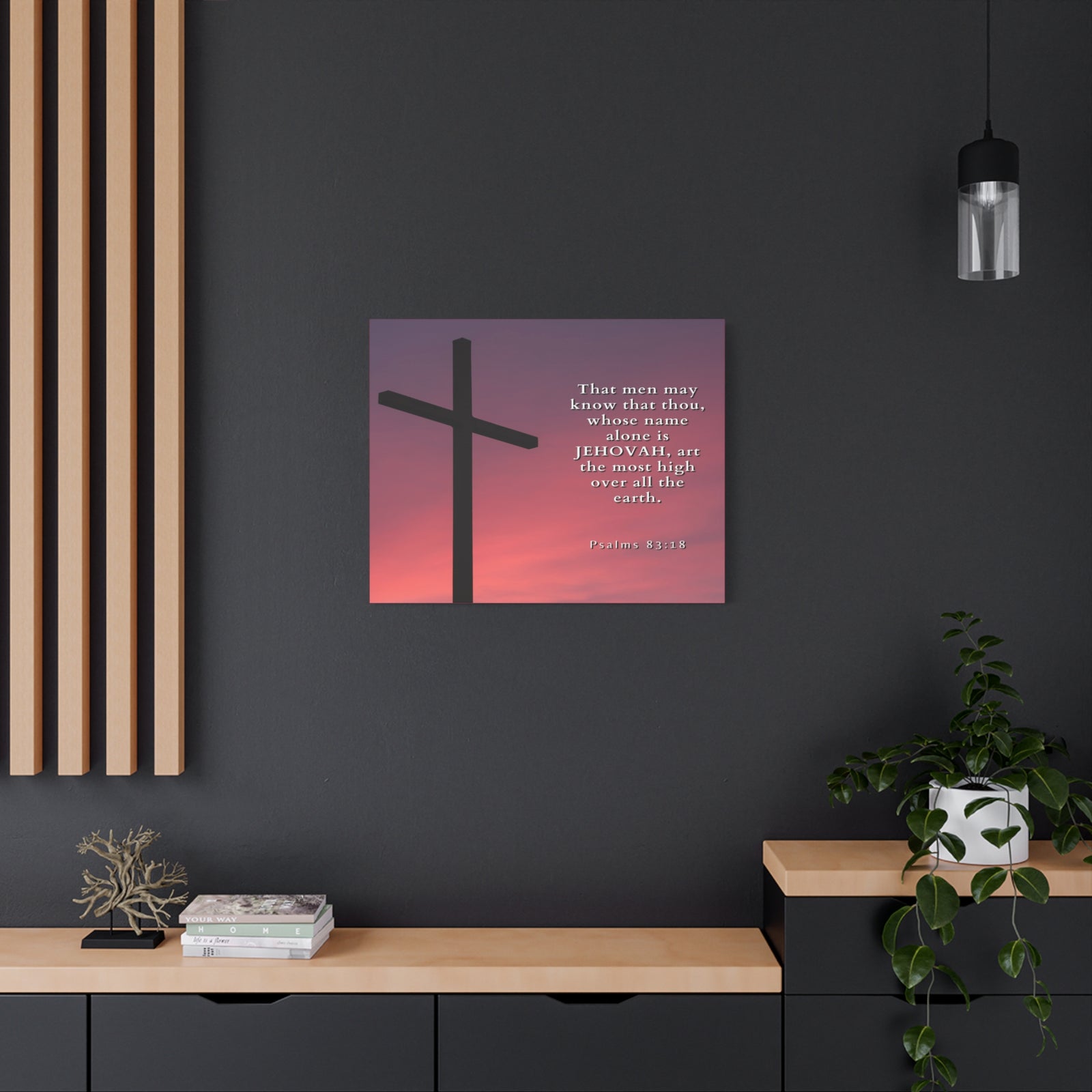 Scripture Canvas Most High Psalms 83:18 Christian Wall Art Bible Verse Print Ready to Hang-Express Your Love Gifts