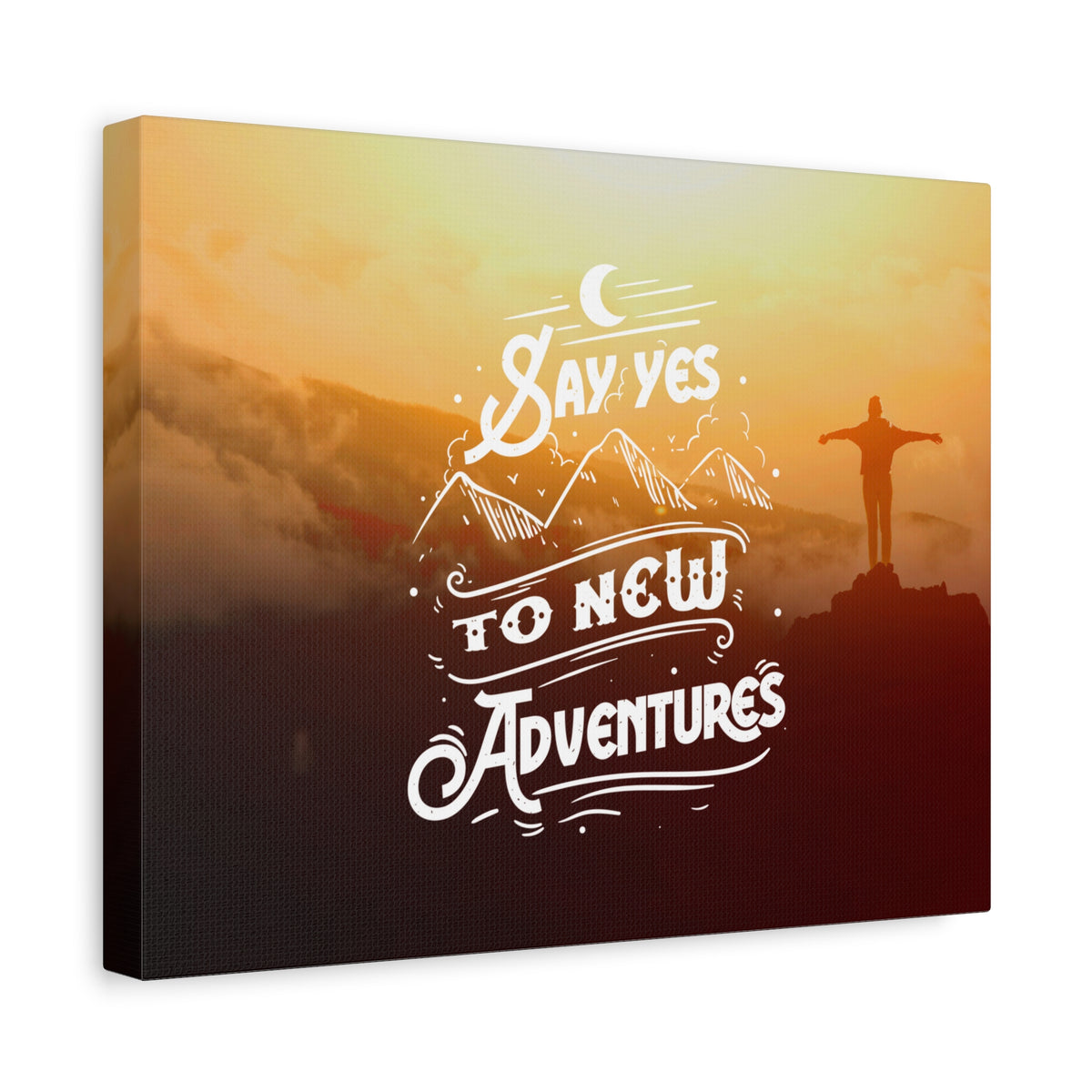 Inspirational Quote Canvas New Adventures Wall Art Motivational Motto Inspiring Prints Artwork Decor Ready to Hang-Express Your Love Gifts