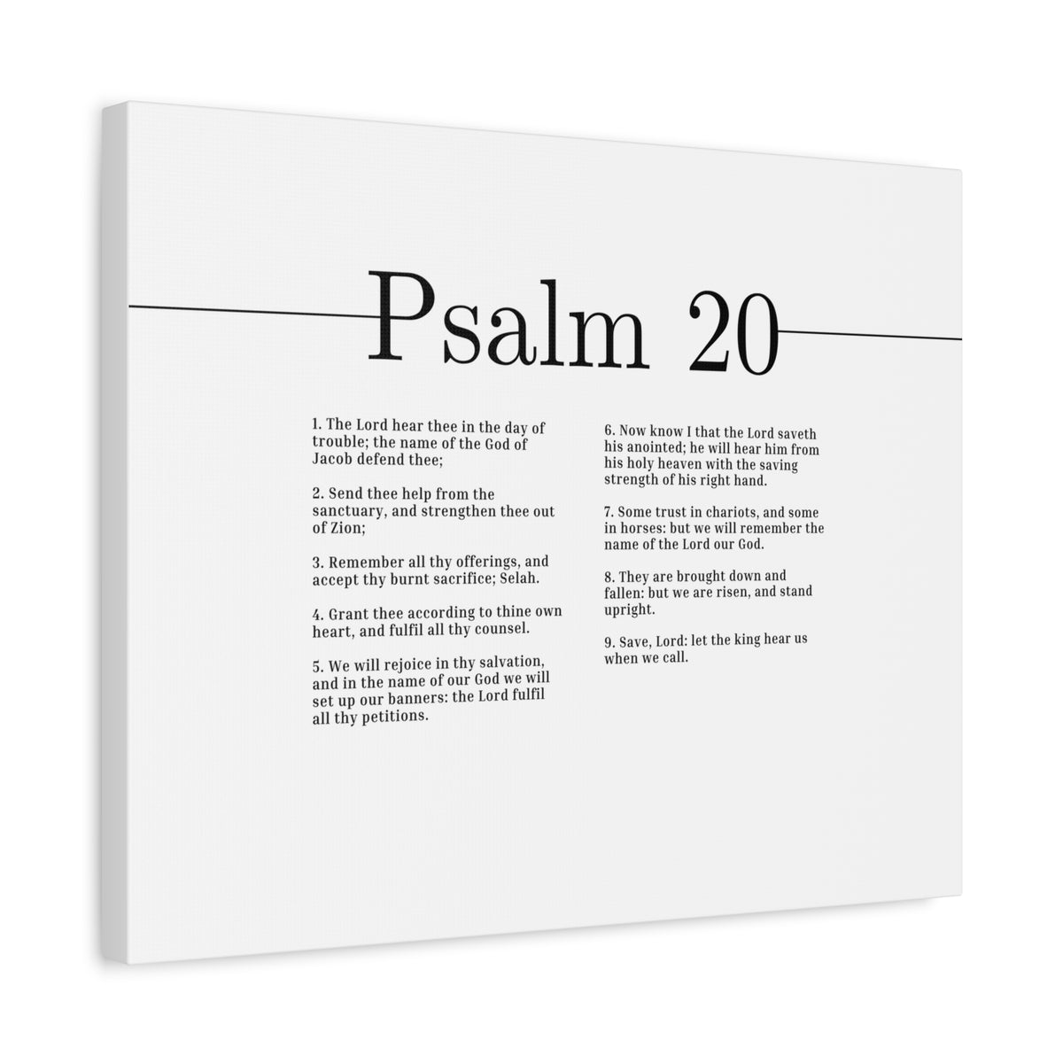 Scripture Canvas We Will Rejoice In Thy Salvation Psalm 20 Christian Wall Art Bible Verse Print Ready to Hang-Express Your Love Gifts