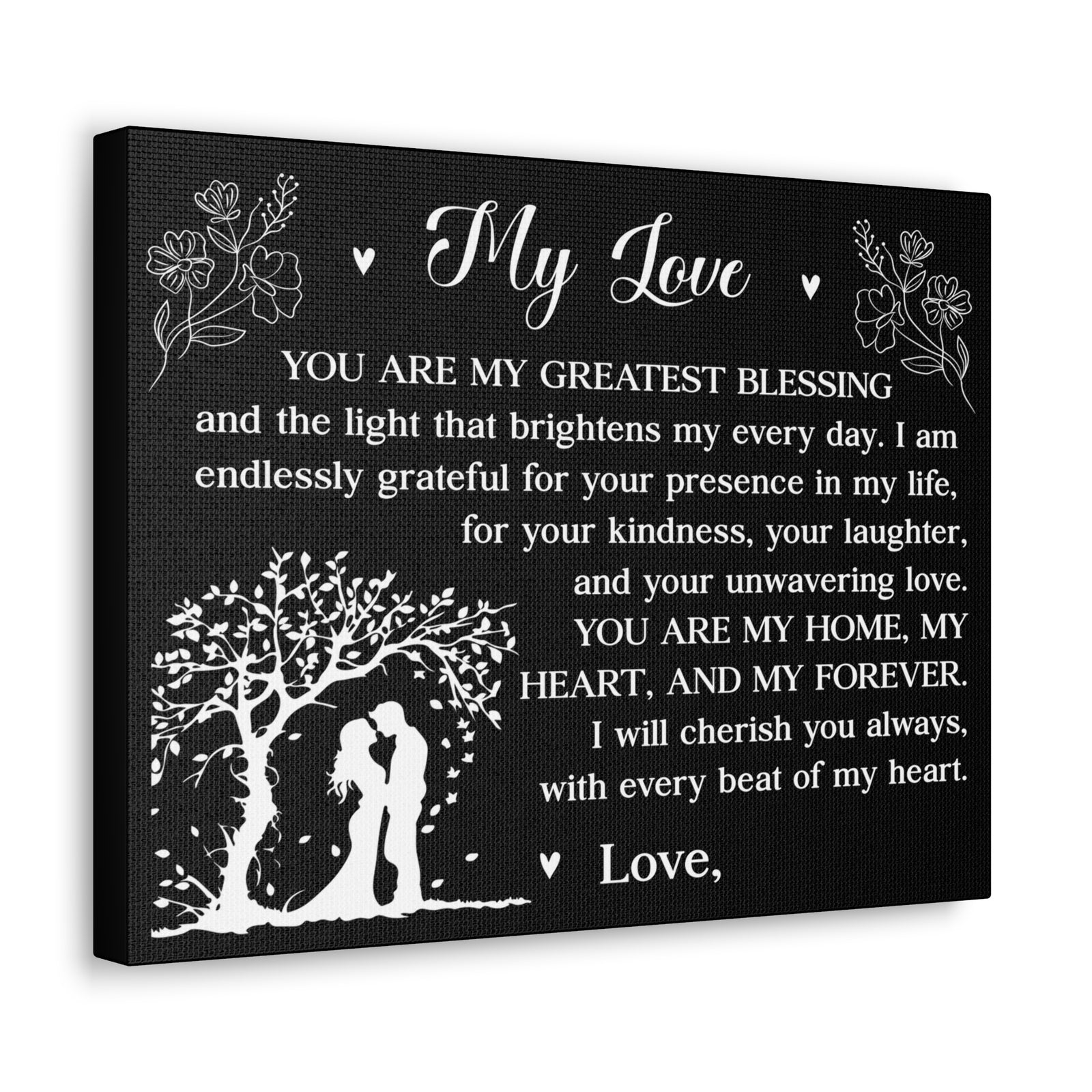 Personalized You Are My Greatest Blessing Romantic Inspirational Print Ready to Hang Artwork Unframed-Express Your Love Gifts