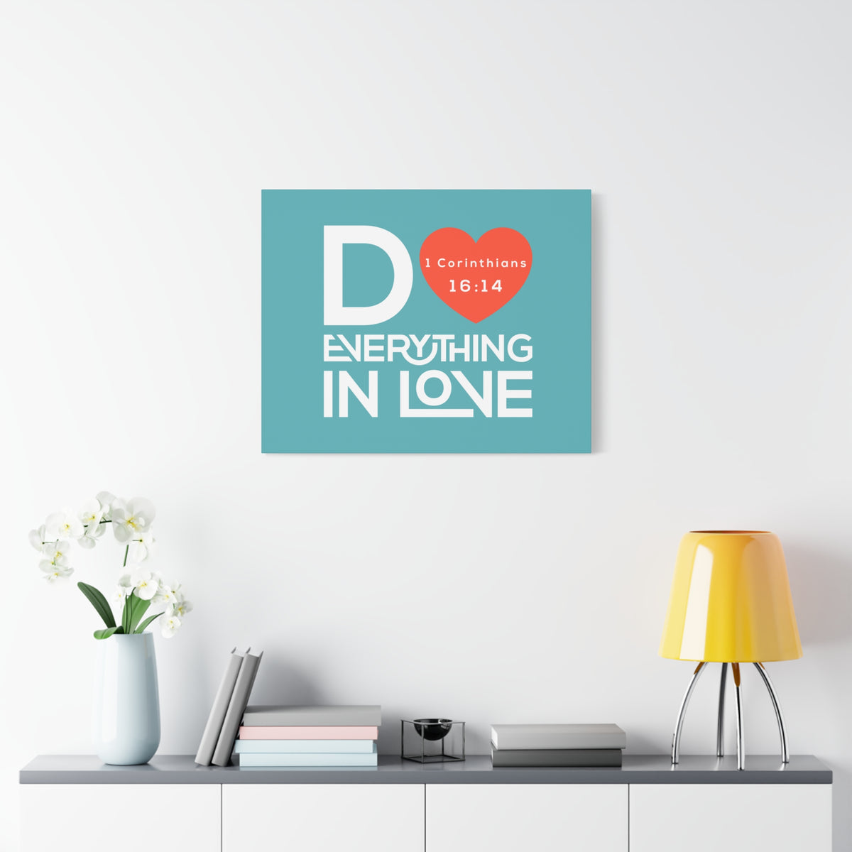 Scripture Canvas Do Everything In Love 1 Corinthians 16:14 Christian Wall Art Bible Verse Print Ready To Hang-Express Your Love Gifts