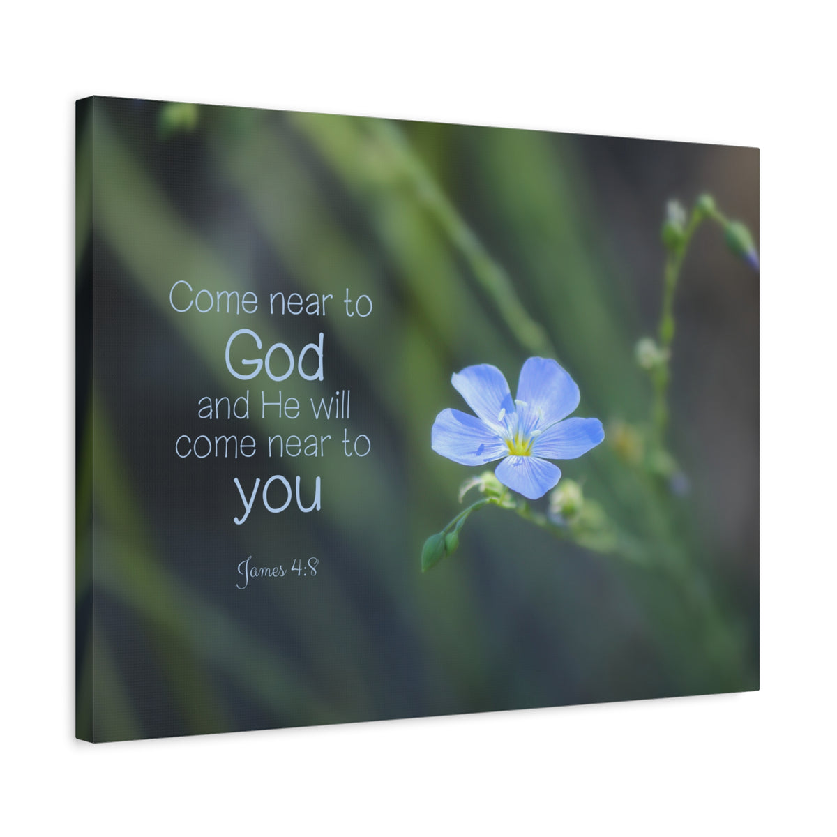 Scripture Walls Near To God James 4:8 Bible Verse Canvas Christian Wall Art Ready to Hang