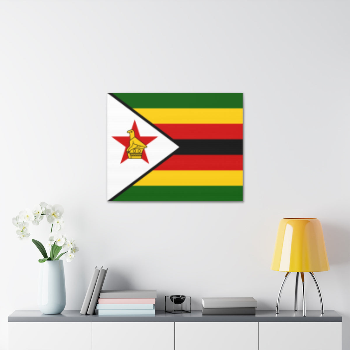 Zimbabwe Country Flag Canvas Vibrant Wall Art Unframed Home Decor-Express Your Love Gifts
