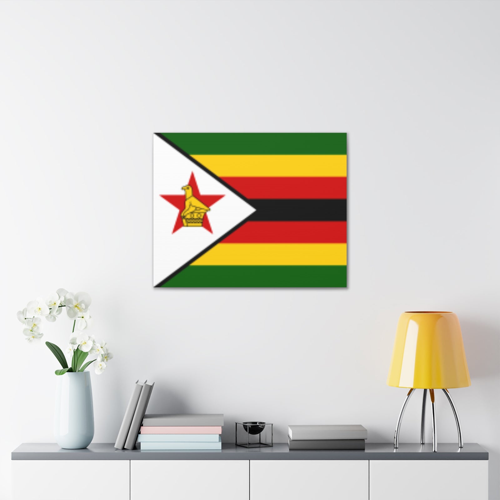 Zimbabwe Country Flag Canvas Vibrant Wall Art Unframed Home Decor-Express Your Love Gifts