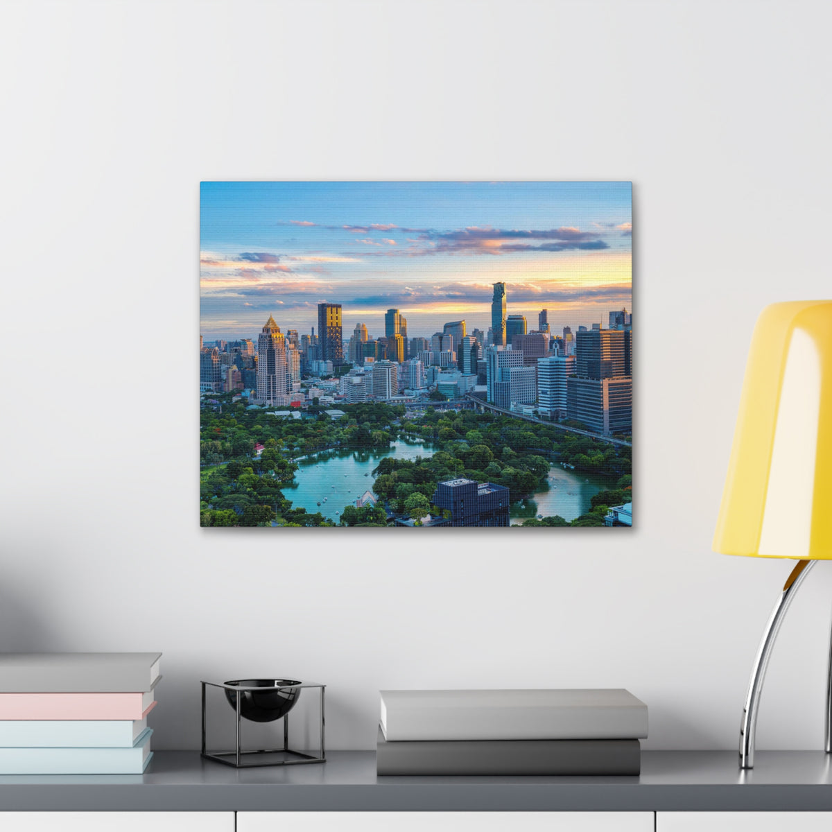 Bangkok Daytime Skyline Canvas Artwork High-Quality Breathtaking Stunning Cityscape for Home Decor Ready to Hang-Express Your Love Gifts