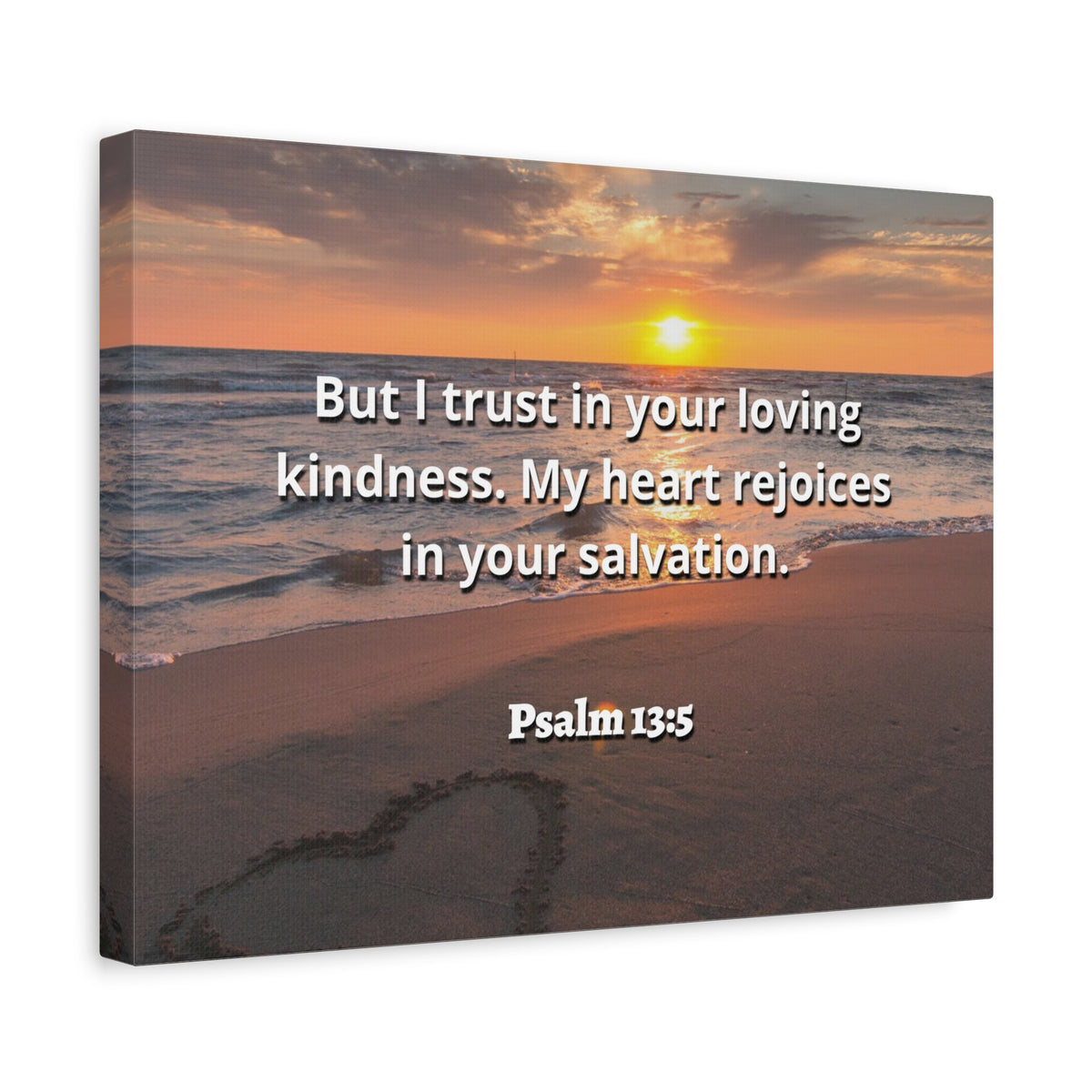 Scripture Canvas Thy Salvation Psalm 13:5 Christian Wall Art Bible Verse Print Ready to Hang-Express Your Love Gifts