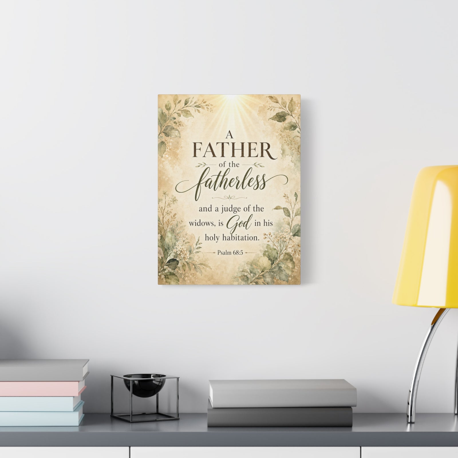 Scripture Walls Psalm 68:5 Light Widows Advocate Fatherless Christian Wall Art Print Ready to Hang Unframed-Express Your Love Gifts