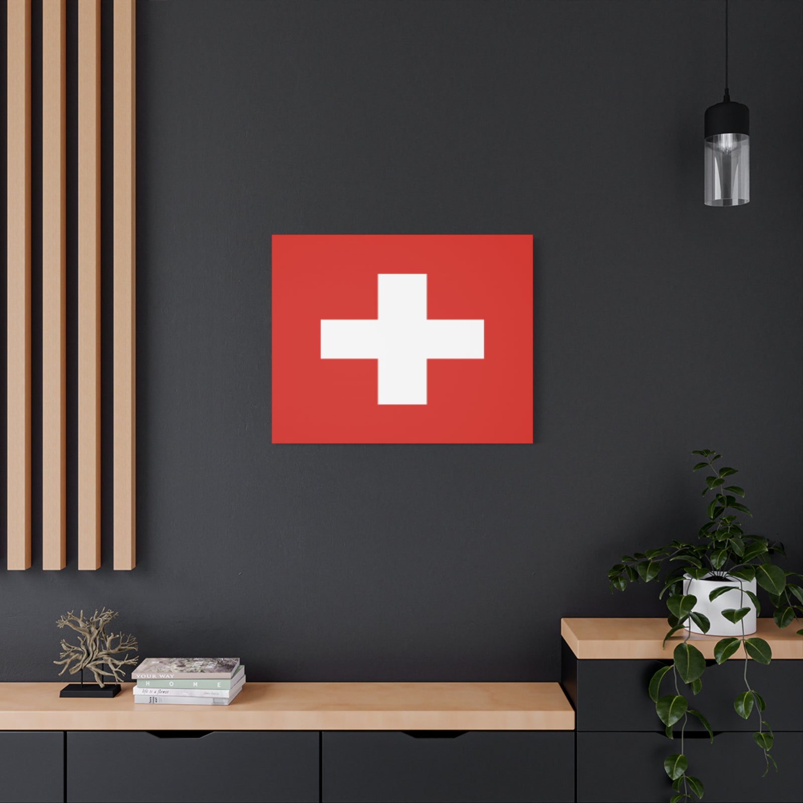 Switzerland Country Flag Canvas Vibrant Wall Art Unframed Home Decor-Express Your Love Gifts