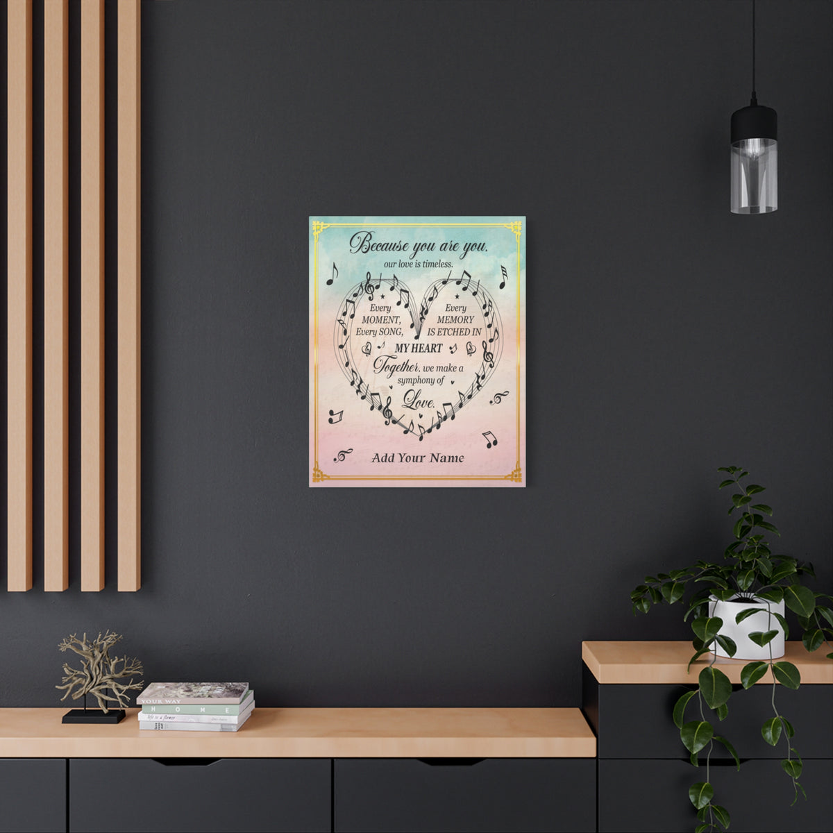 Personalized To My Wife Symphony of Love Canvas Wall Art - Romantic Gift for Her-Express Your Love Gifts