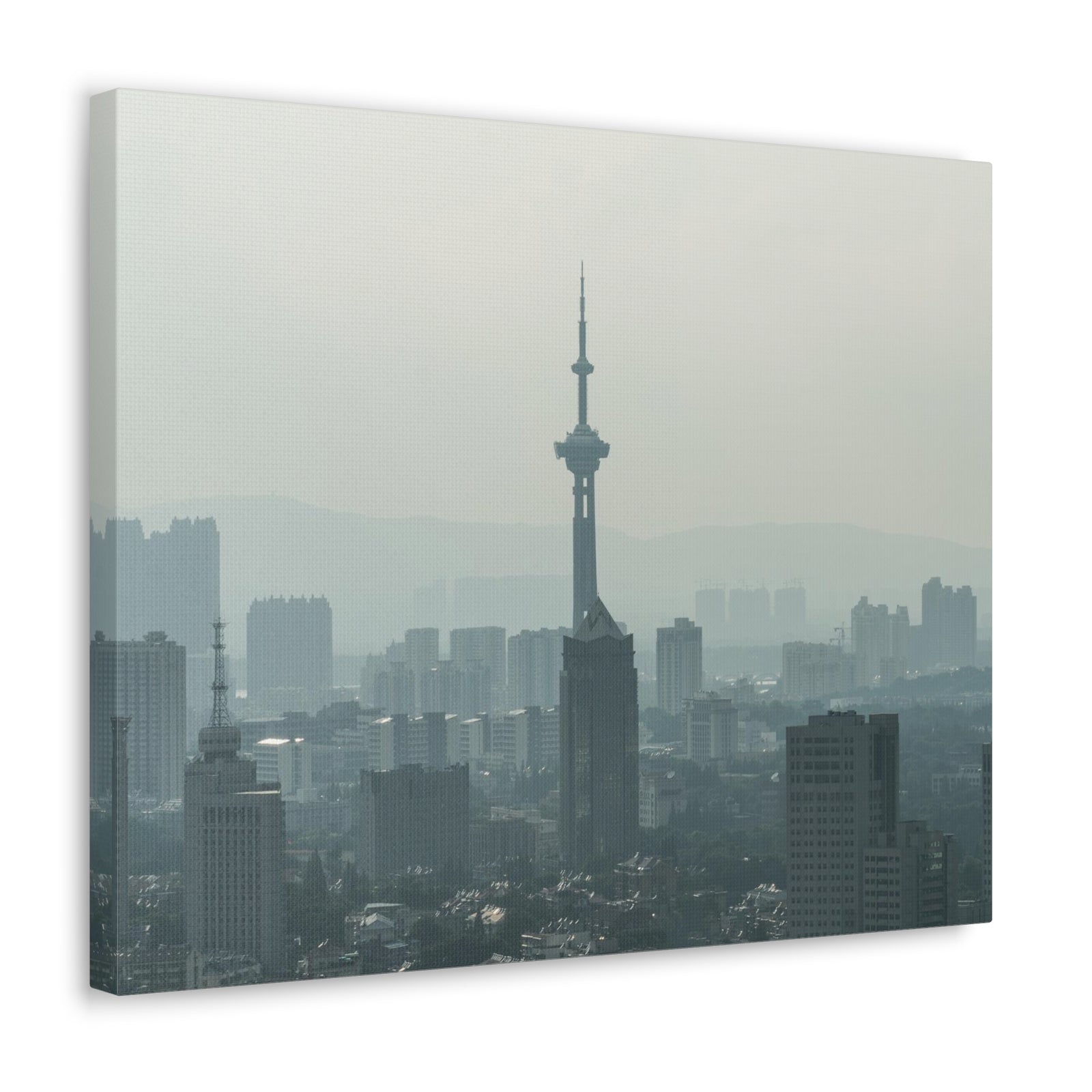 Shanghai Black And White Skyline Canvas Artwork High-Quality Breathtaking Stunning Cityscape for Home Decor Ready to Hang-Express Your Love Gifts
