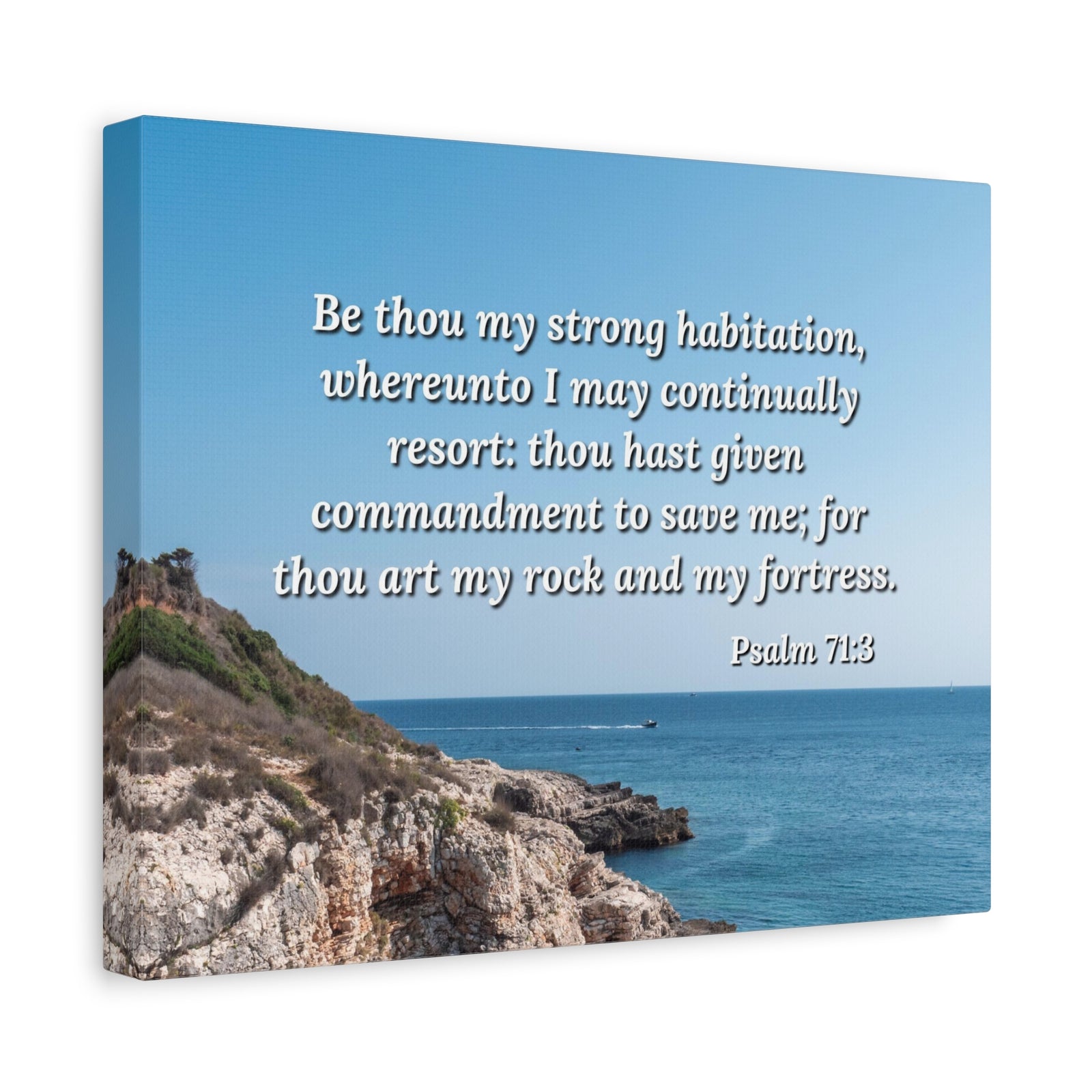 Scripture Walls To Save Me Psalm 71:3 Bible Verse Canvas Christian Wall Art Ready to Hang-Express Your Love Gifts