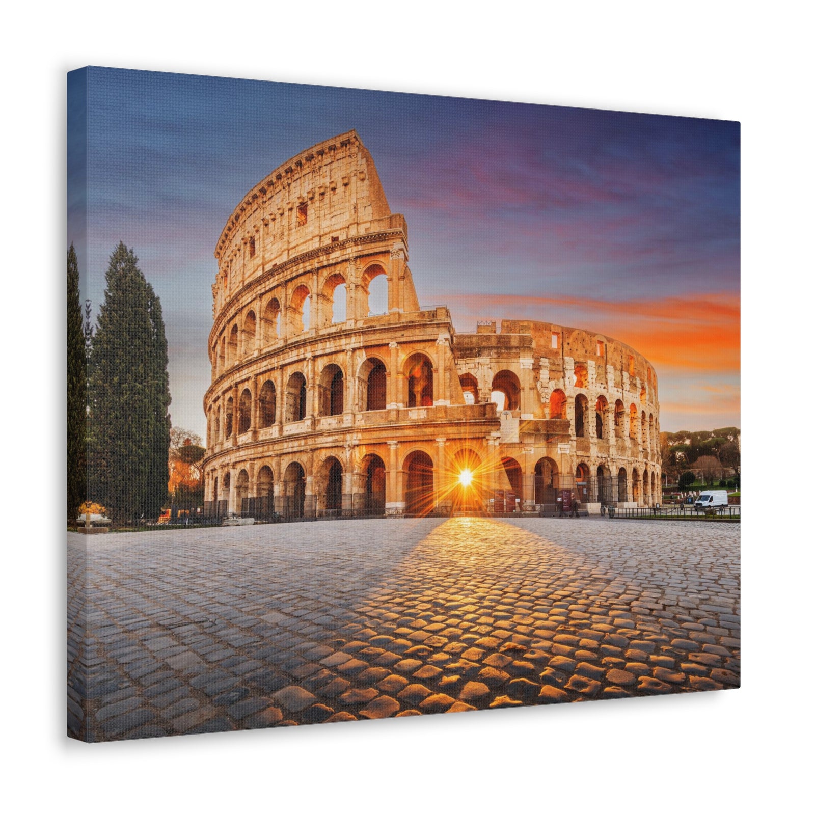 Colosseum in Rome Night Modern Multicolor Scenic Nature Photography Canvas Home Office Decor Ready to Hang-Express Your Love Gifts
