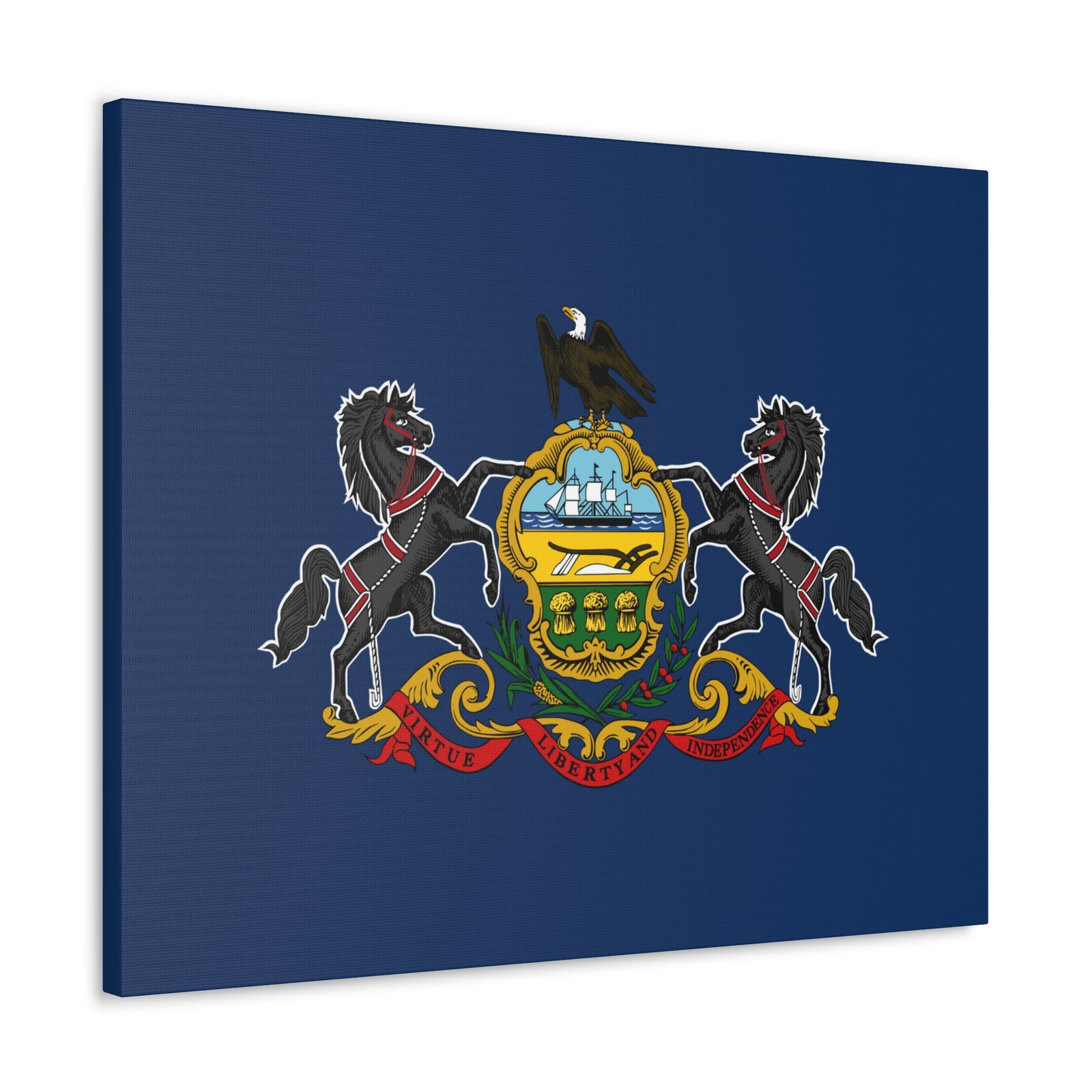 Pennsylvania Stage Flag Canvas Vibrant Wall Art Unframed Home Decor-Express Your Love Gifts