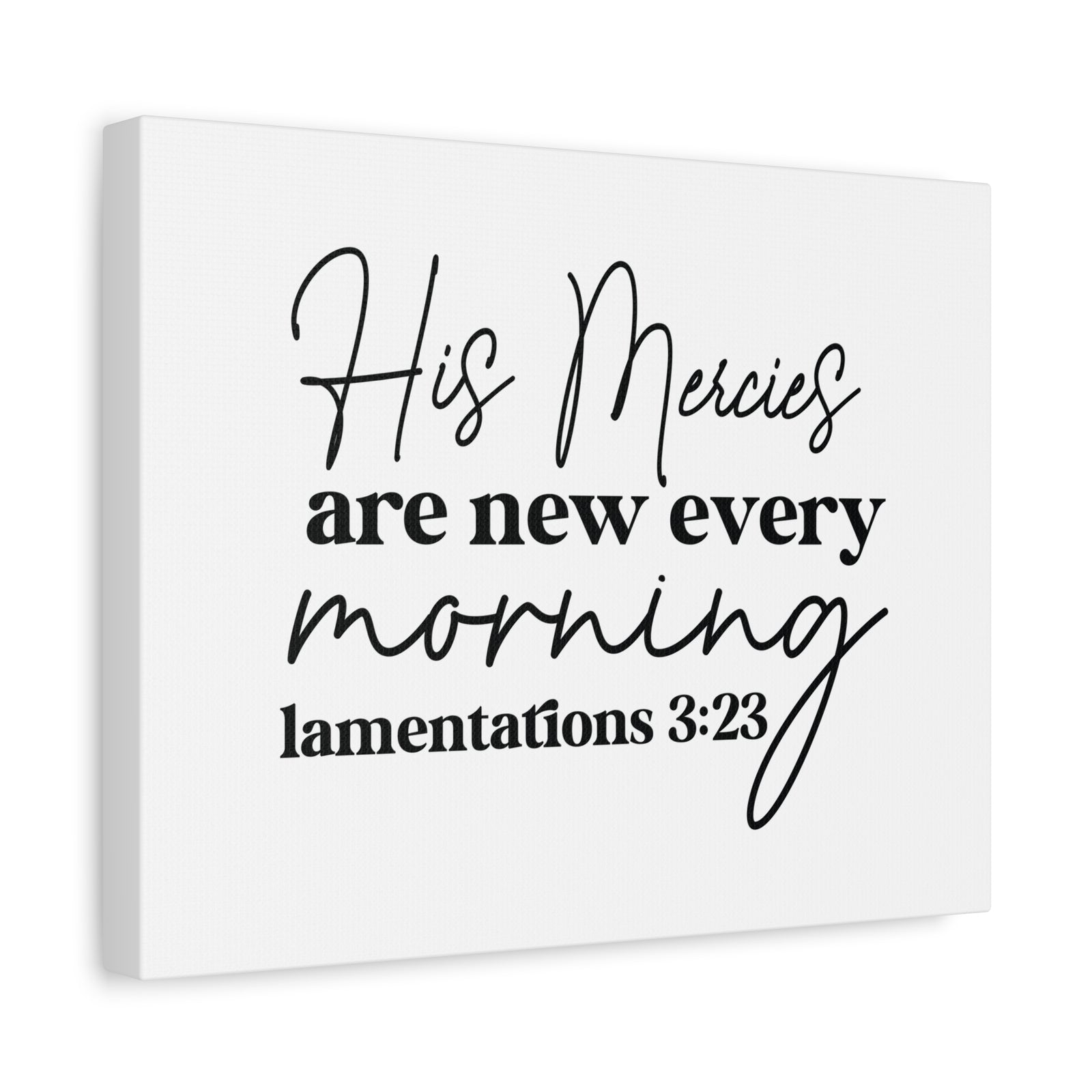 Scripture Walls Lamentations 3:23 His Mercies Bible Verse Canvas Christian Wall Art Ready to Hang Unframed-Express Your Love Gifts