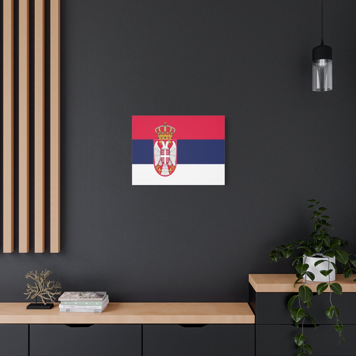 Serbia Country Flag Canvas Vibrant Wall Art Unframed Home Decor-Express Your Love Gifts