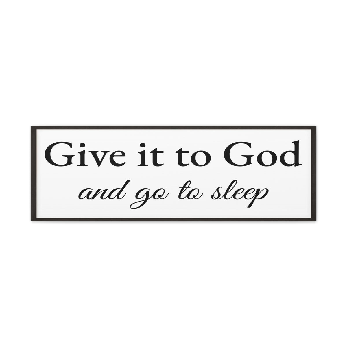 Scripture Walls Give It To God Proverbs 3:24-26 White Bible Verse Canvas Christian Wall Art Ready to Hang Unframed-Express Your Love Gifts