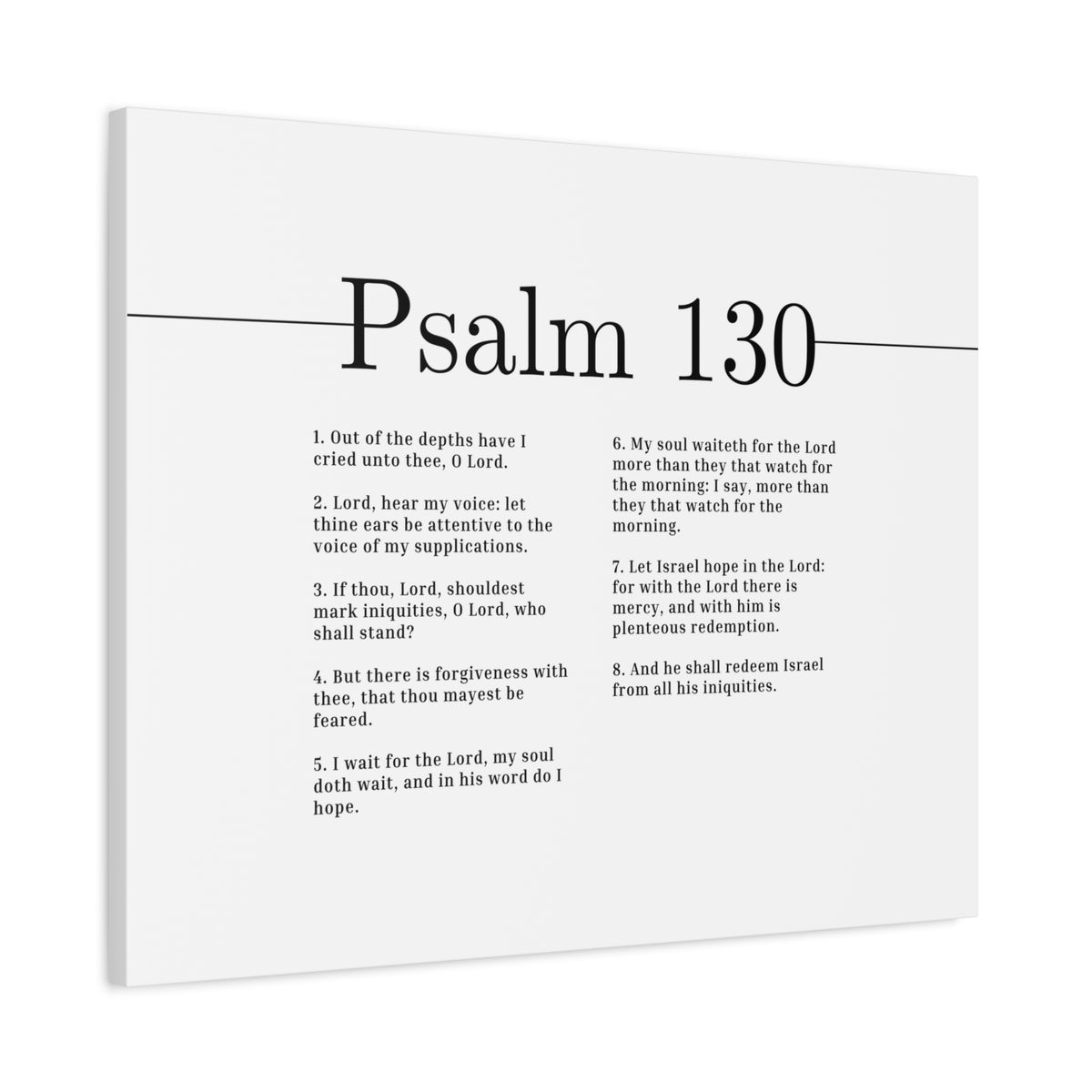 Scripture Canvas There Is Forgiveness Psalm 130 Christian Wall Art Bible Verse Print Ready to Hang-Express Your Love Gifts