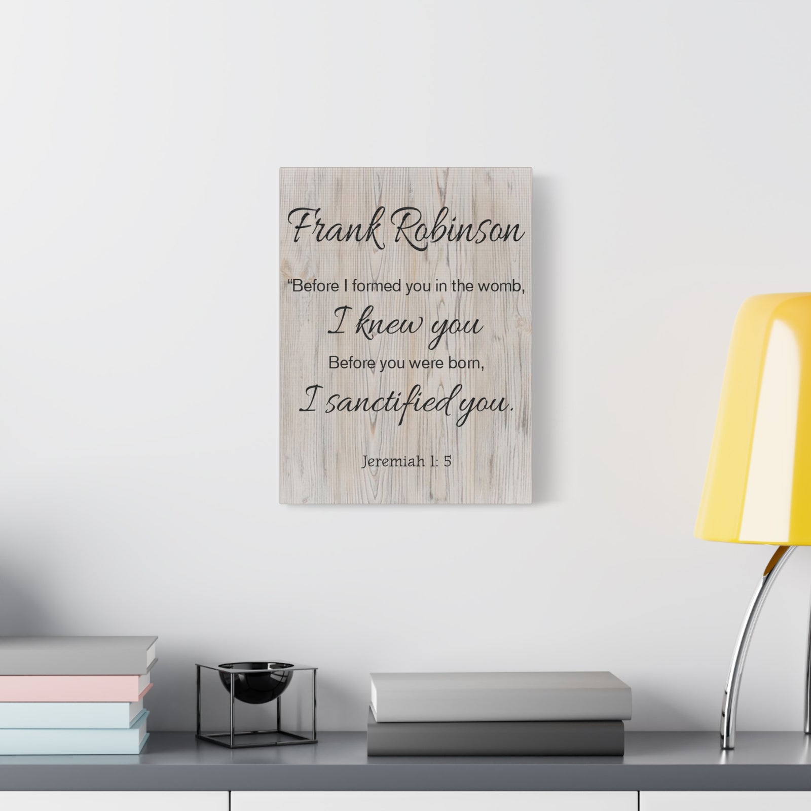 Scripture Walls Personalized I Sanctified You Jeremiah 1:5 Bible Chapter Canvas Christian Wall Art Ready to Hang-Express Your Love Gifts