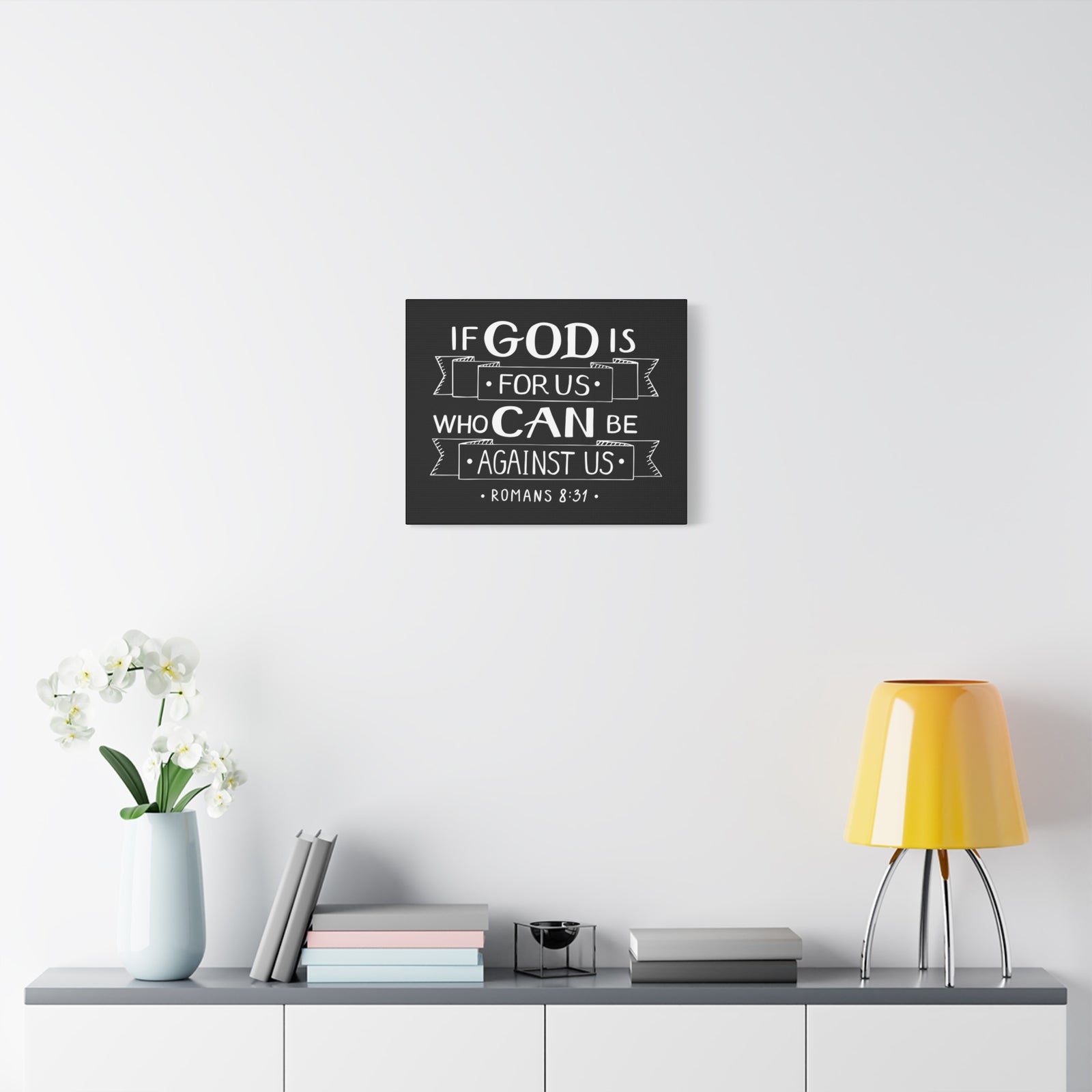 Scripture Canvas God For Us Matthew 6:33 Christian Wall Art Bible Verse Print Ready to Hang-Express Your Love Gifts