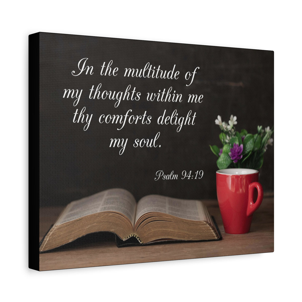 Bible Verse Canvas Delight My Soul Psalm 94:19 Wall Art Christian Home Decor-Express Your Love Gifts