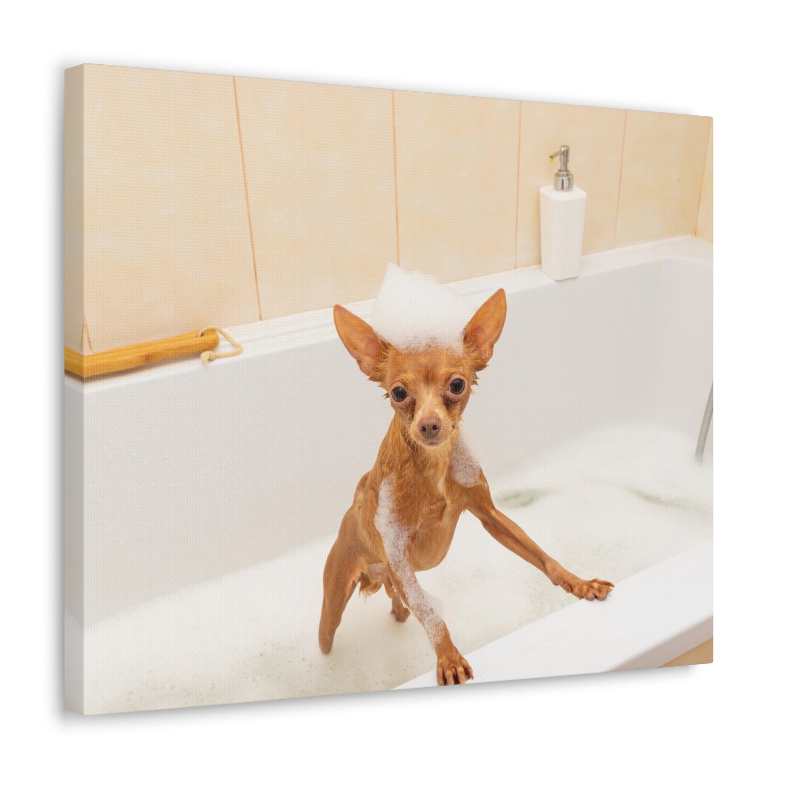 Cute Russkiy Toy Bath Canvas Wall Art for Home Decor Ready-to-Hang-Express Your Love Gifts