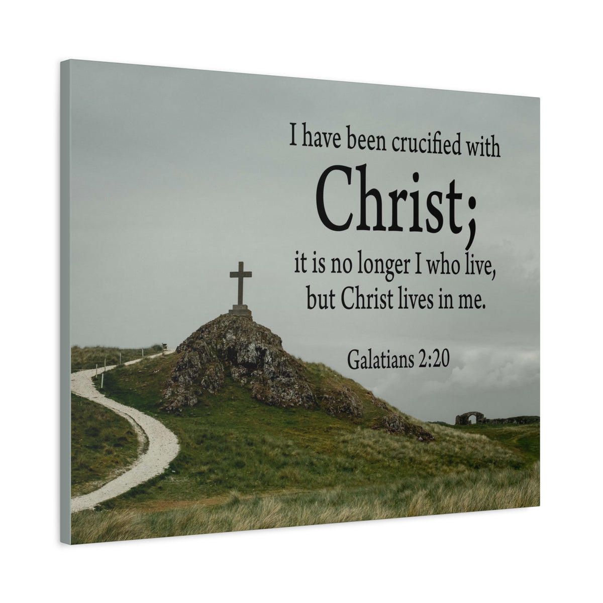 Scripture Walls Canvas No Longer I But Christ Galatians 2:20 Wall Art Christian Home Decor-Express Your Love Gifts