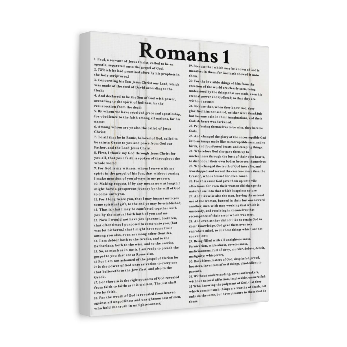 Scripture Walls Romans 1 White Bible Verse Canvas Christian Wall Art Ready to Hang Unframed-Express Your Love Gifts