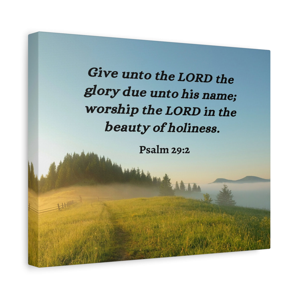 Scripture Walls Worship The Lord Psalm 29:2 Bible Verse Canvas Christian Wall Art Ready to Hang-Express Your Love Gifts