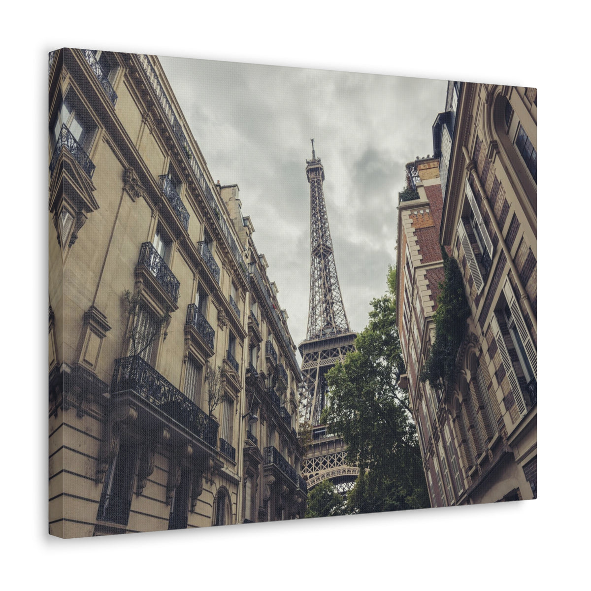 Paris Eiffel Tower Street View France Canvas Artwork High-Quality Breathtaking French City for Home Decor Ready to Hang-Express Your Love Gifts
