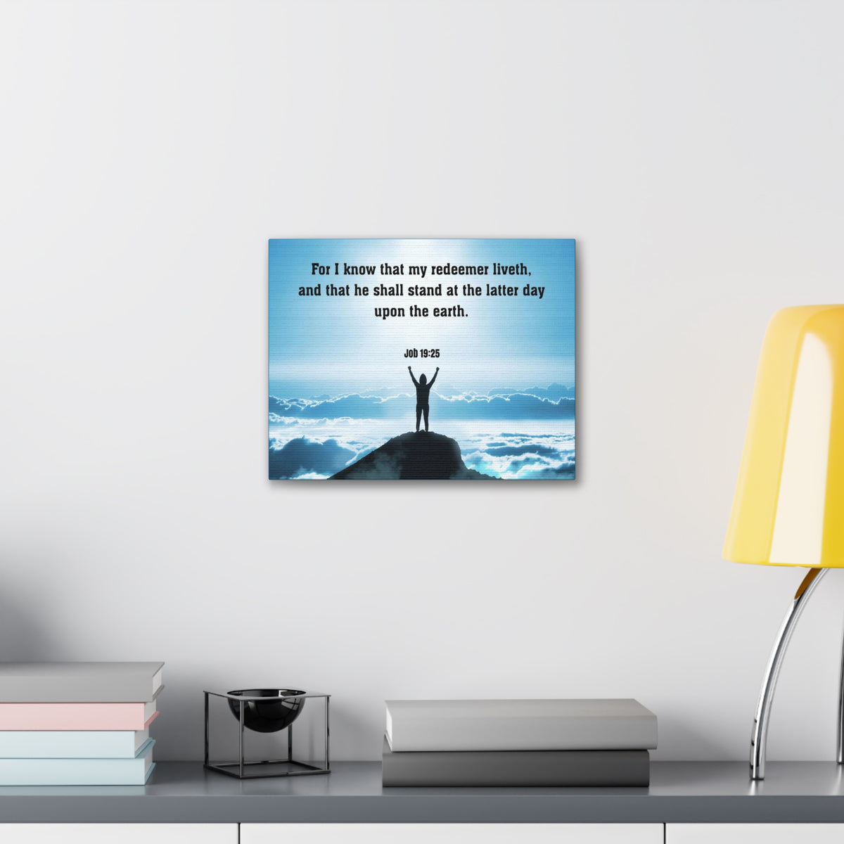Scripture Walls For I Know Job 19:25 Christian Wall Art Print Ready to Hang Unframed-Express Your Love Gifts