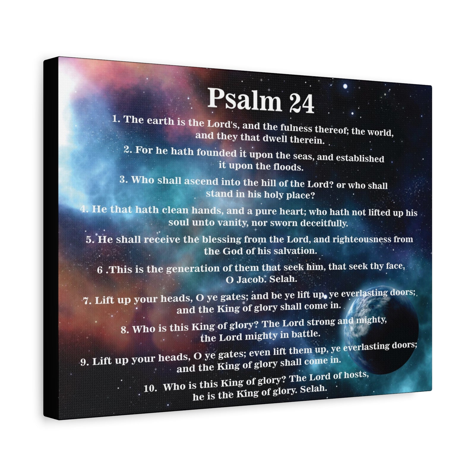Scripture Canvas Christ is King Psalm 24 Christian Wall Art Bible Verse Print Ready to Hang-Express Your Love Gifts