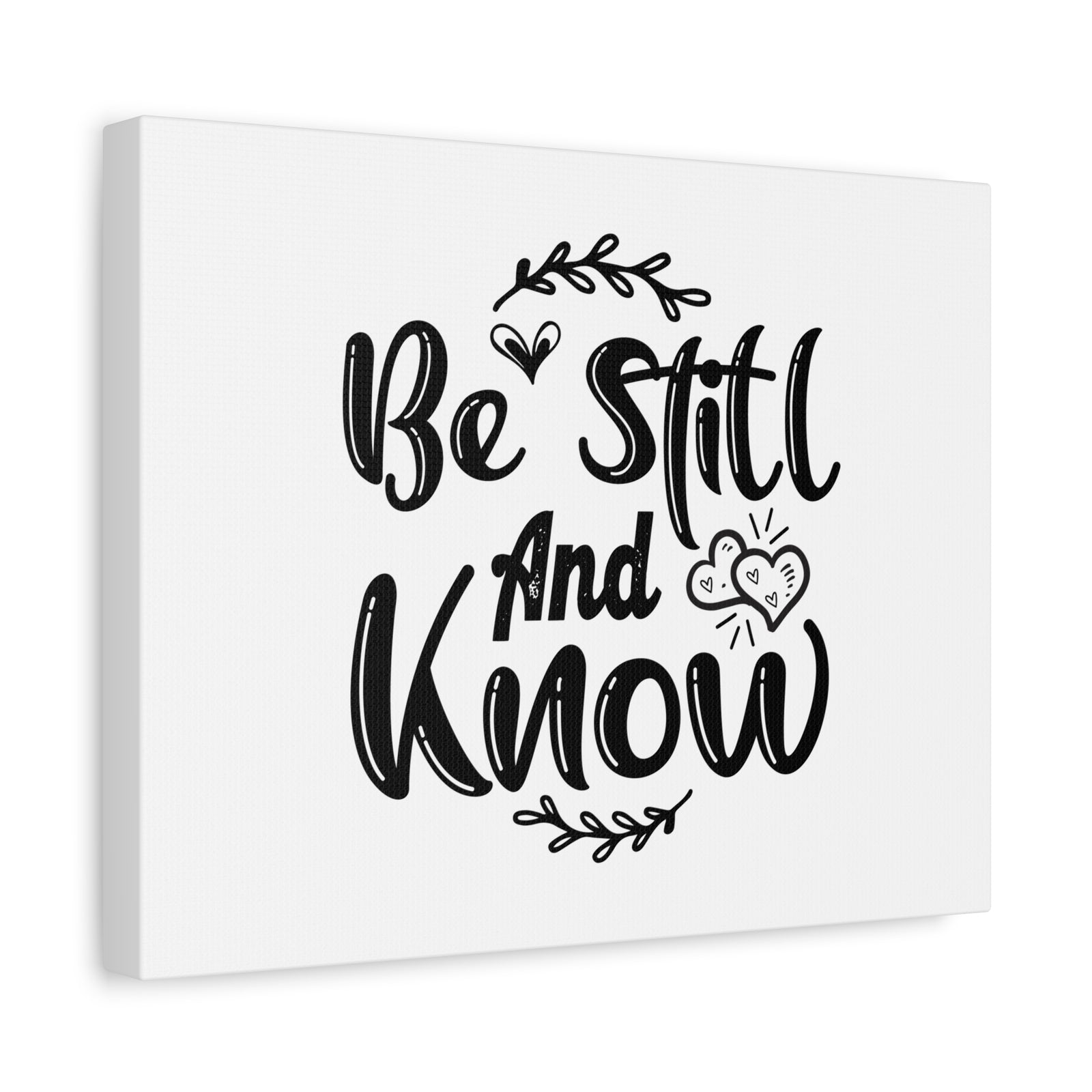 Scripture Canvas Be Still And Know Psalm 46:10 Christian Wall Art Bible Verse Print Ready to Hang-Express Your Love Gifts