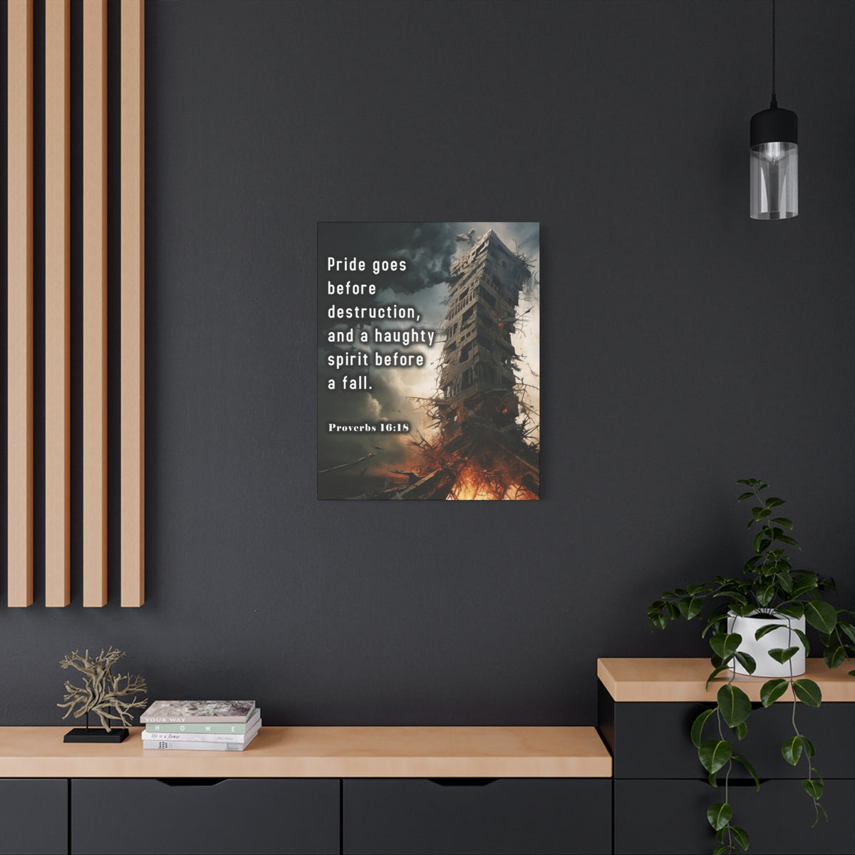 Scripture Walls Pride Before Fall Proverbs 16:18 Christian Wall Art Print Ready to Hang Unframed-Express Your Love Gifts