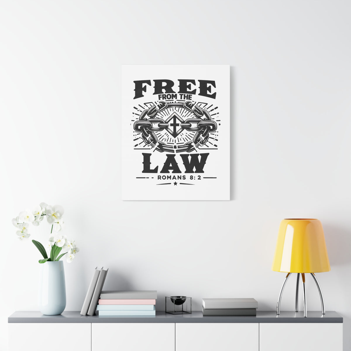 Scripture Walls Romans 8:2 Free From the Law Bible Verse Canvas Christian Wall Art Ready to Hang Unframed-Express Your Love Gifts