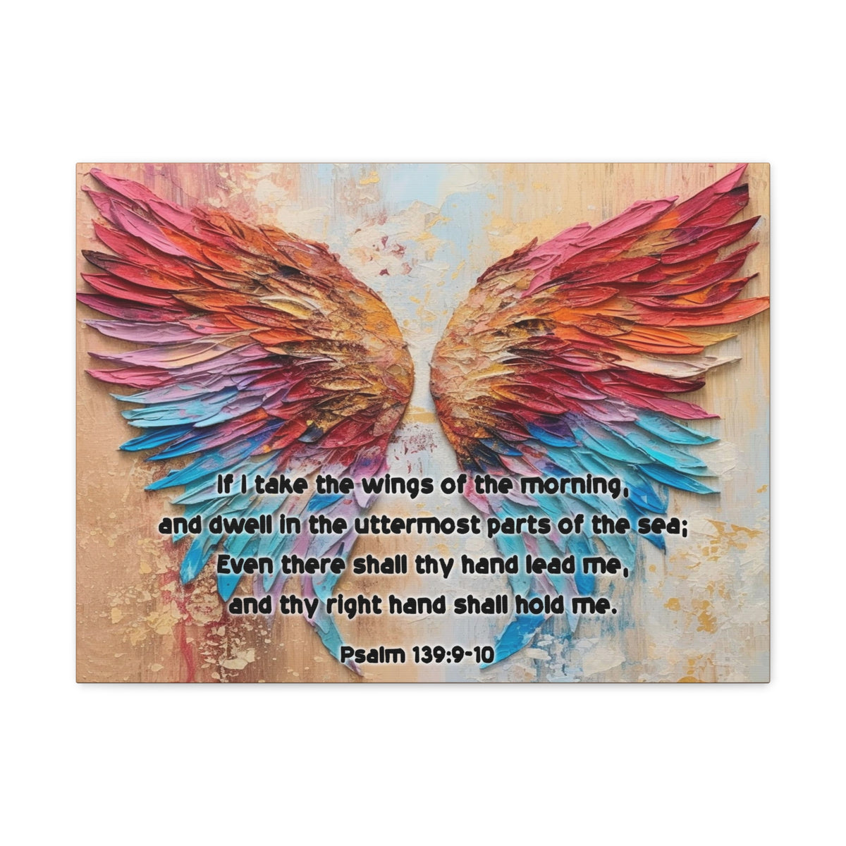 Scripture Walls Wings of the Morning Psalm 139:9-10 Christian Wall Art Print Ready to Hang Unframed-Express Your Love Gifts