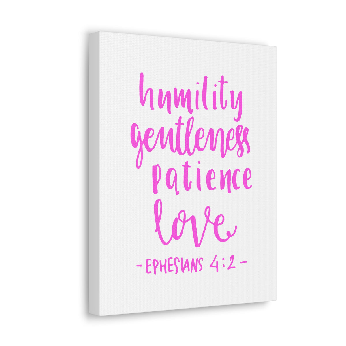 Scripture Walls Humility Gentleness Patience Love Ephesians 4:2 Bible Verse Canvas Christian Wall Art Ready To Hang-Express Your Love Gifts