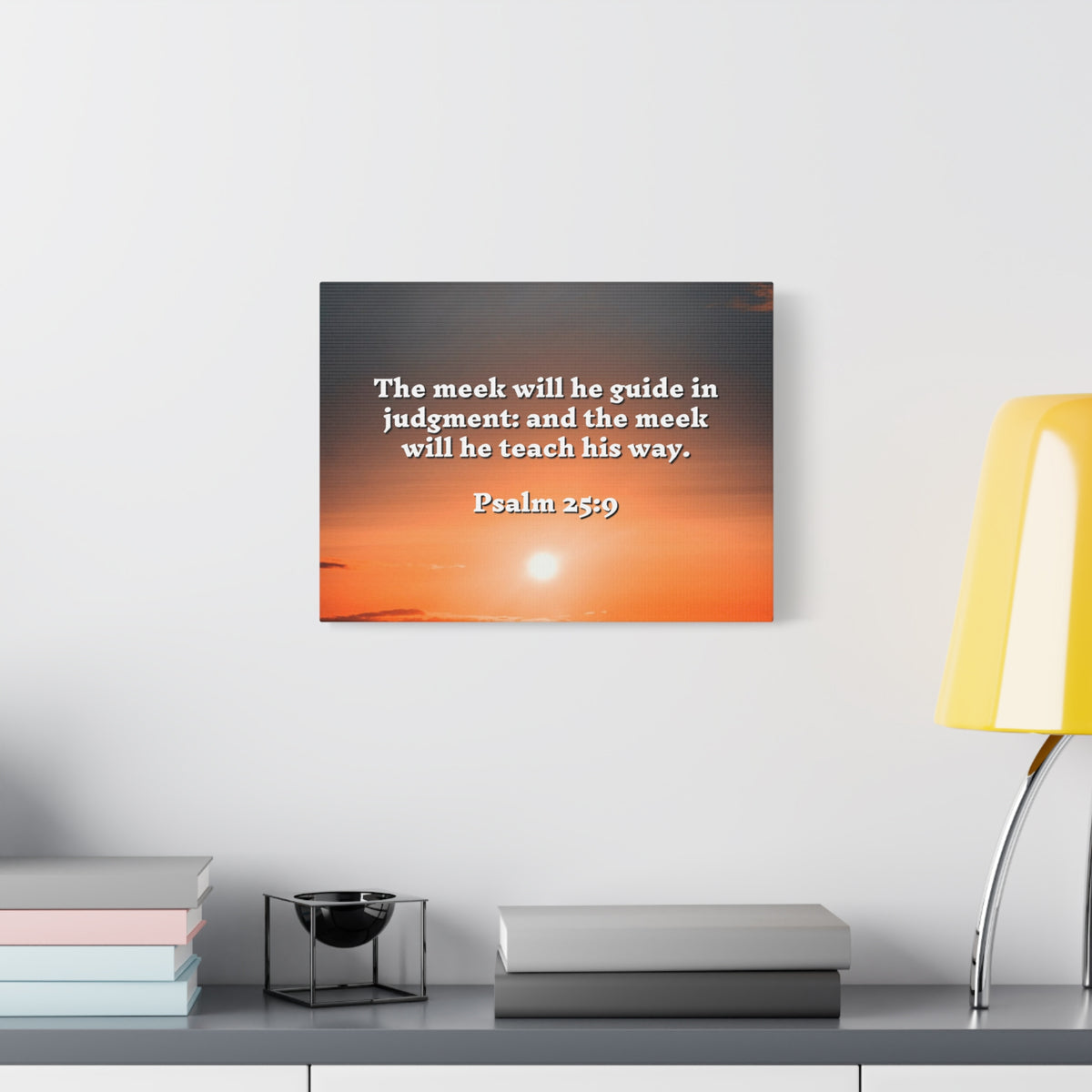 Scripture Walls Guide In Judgement Psalm 25:9 Bible Verse Canvas Christian Wall Art Ready to Hang-Express Your Love Gifts