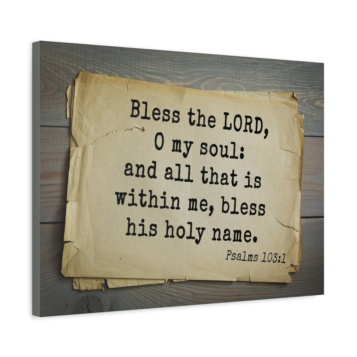 Scripture Walls Bless The Lord Psalms 103:1Bible Verse Canvas Christian Wall Art Bible Verse Print Ready To Hang-Express Your Love Gifts