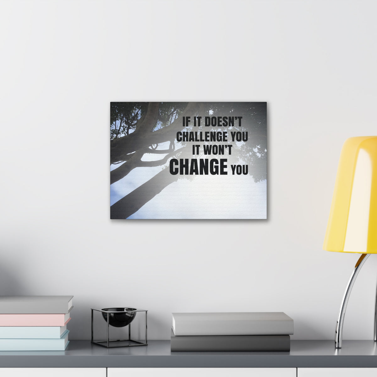 Inspirational Quote Canvas It Won't Change You Wall Art Motivational Motto Inspiring Prints Artwork Decor Ready to Hang-Express Your Love Gifts