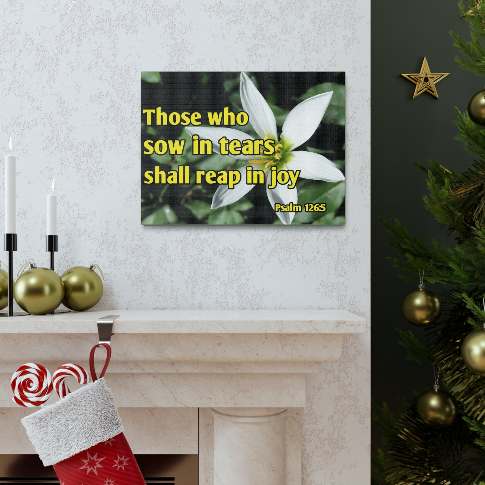 Scripture Walls Shall Reap In Joy Psalm 126:5 Bible Verse Canvas Christian Wall Art Ready to Hang-Express Your Love Gifts